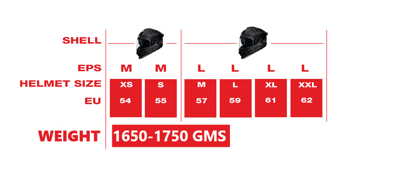 TITAN CARBON T-RACE-Size-Chart